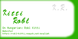 kitti robl business card